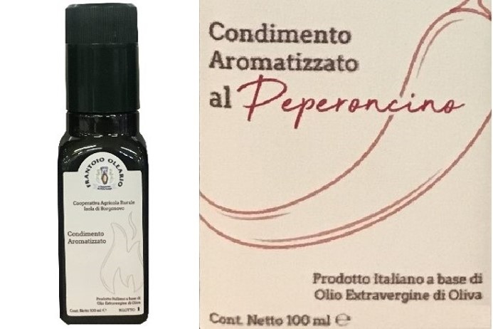 Olio E.V.O. aroma <strong>PEPERONCINO</strong> Bottiglia 100 ml